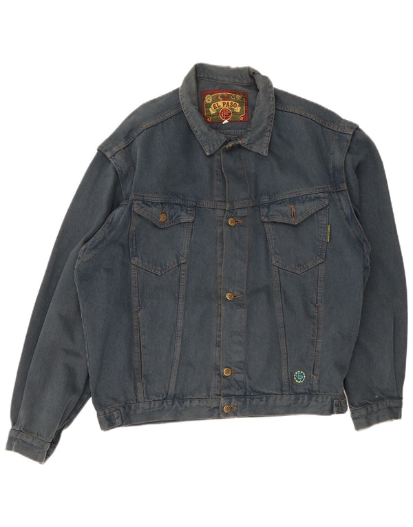 El Paso muška traper jakna UK 40 Large Blue Cotton