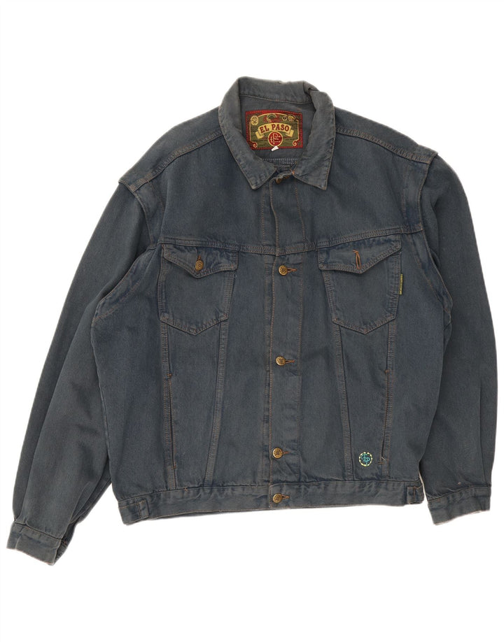 El Paso muška traper jakna UK 40 Large Blue Cotton