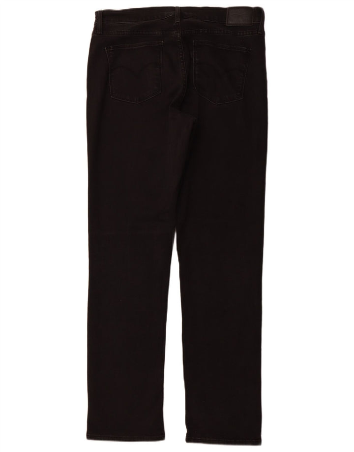 LEVI'S ženske ravne traperice 314 za oblikovanje W32 L32 crni pamuk