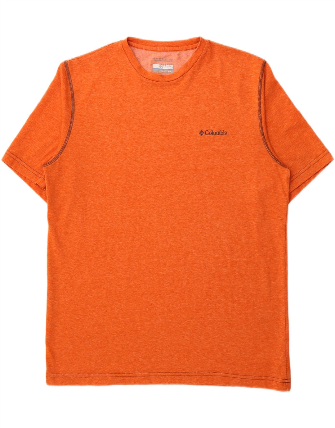 COLUMBIA Mens T-Shirt Top Medium Orange Cotton