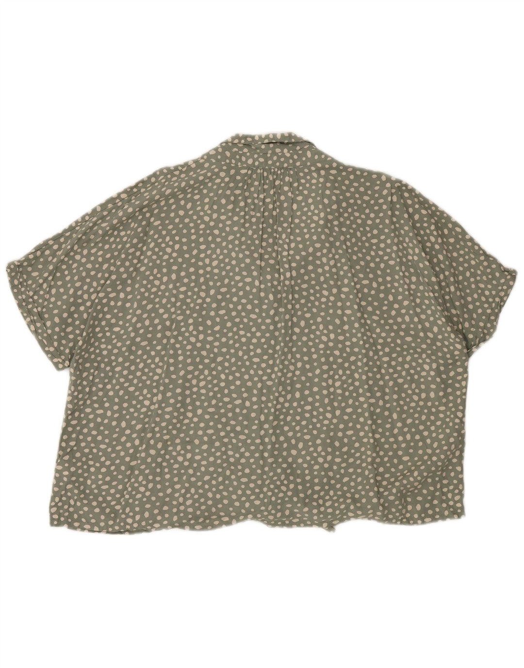 FAT FACE Ženska košulja s prednjom kravatom UK 20 2XL Zelena točkasta