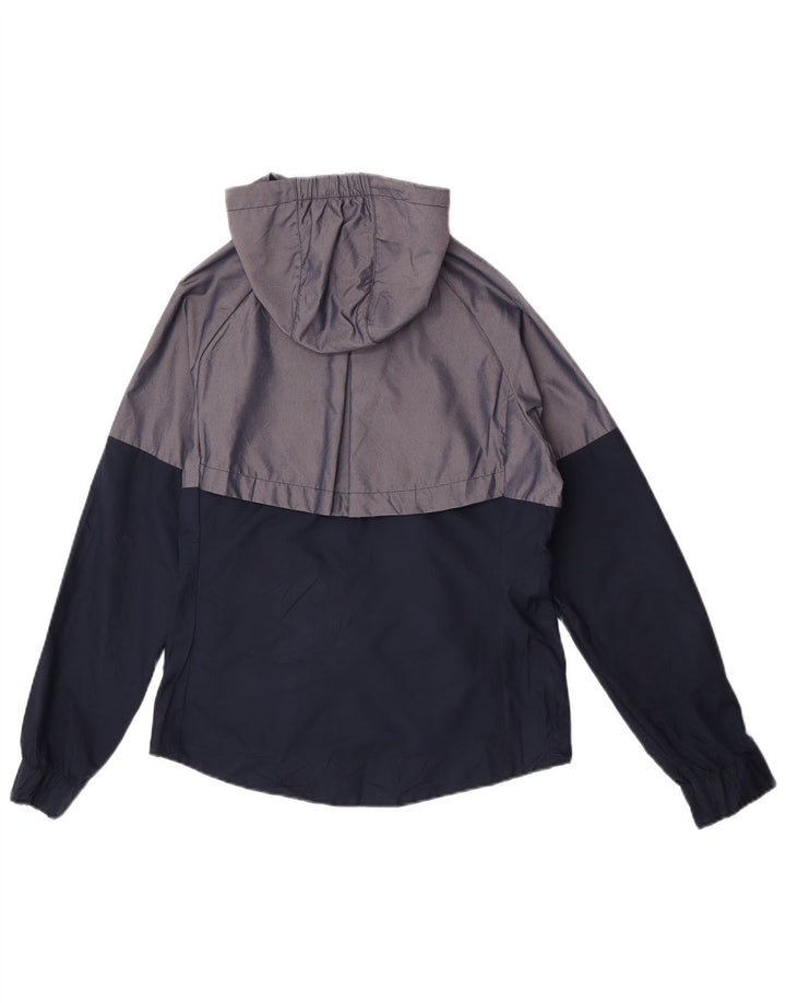 Nike ženska velika kišna jakna s kapuljačom UK 10 Small Grey Colourblock najlon