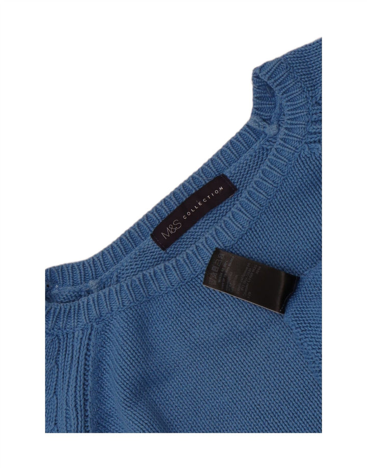 Marks & Spencer ženski pulover s velikim izrezom UK 10 Small Blue