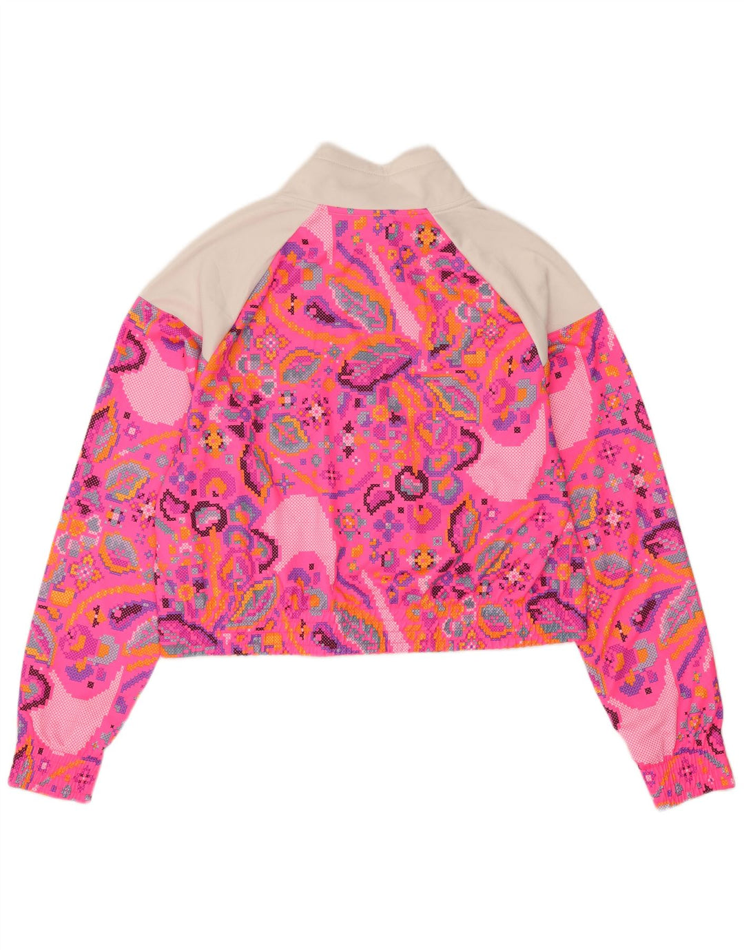 Nike ženska gornja jakna kratke trenirke UK 16 Large Pink Geometric Polyester