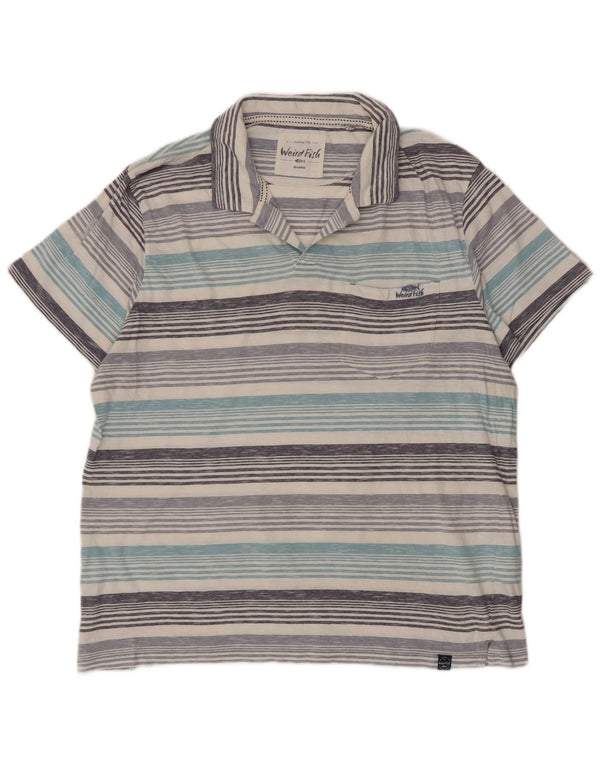 Muška polo majica Weird Fish 2XL pamuk na plave pruge