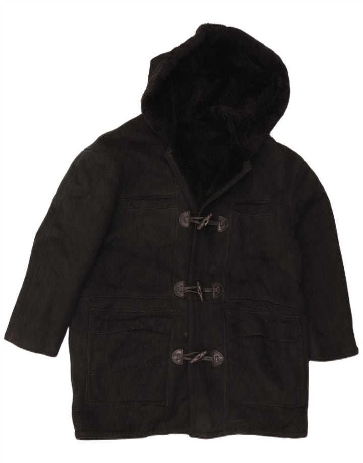 Vintage ženski jakni kaput s kapuljačom UK 16 Large Black
