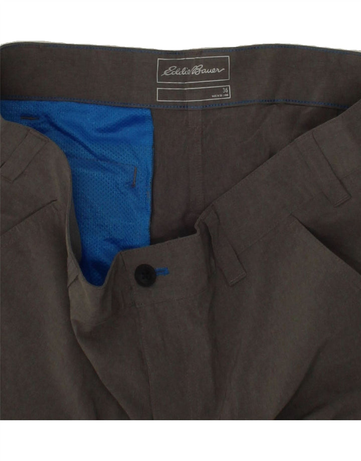 EDDIE BAUER Mens Chino Shorts W36 Large  Grey Polyester Vintage Eddie Bauer and Second-Hand Eddie Bauer from Messina Hembry 