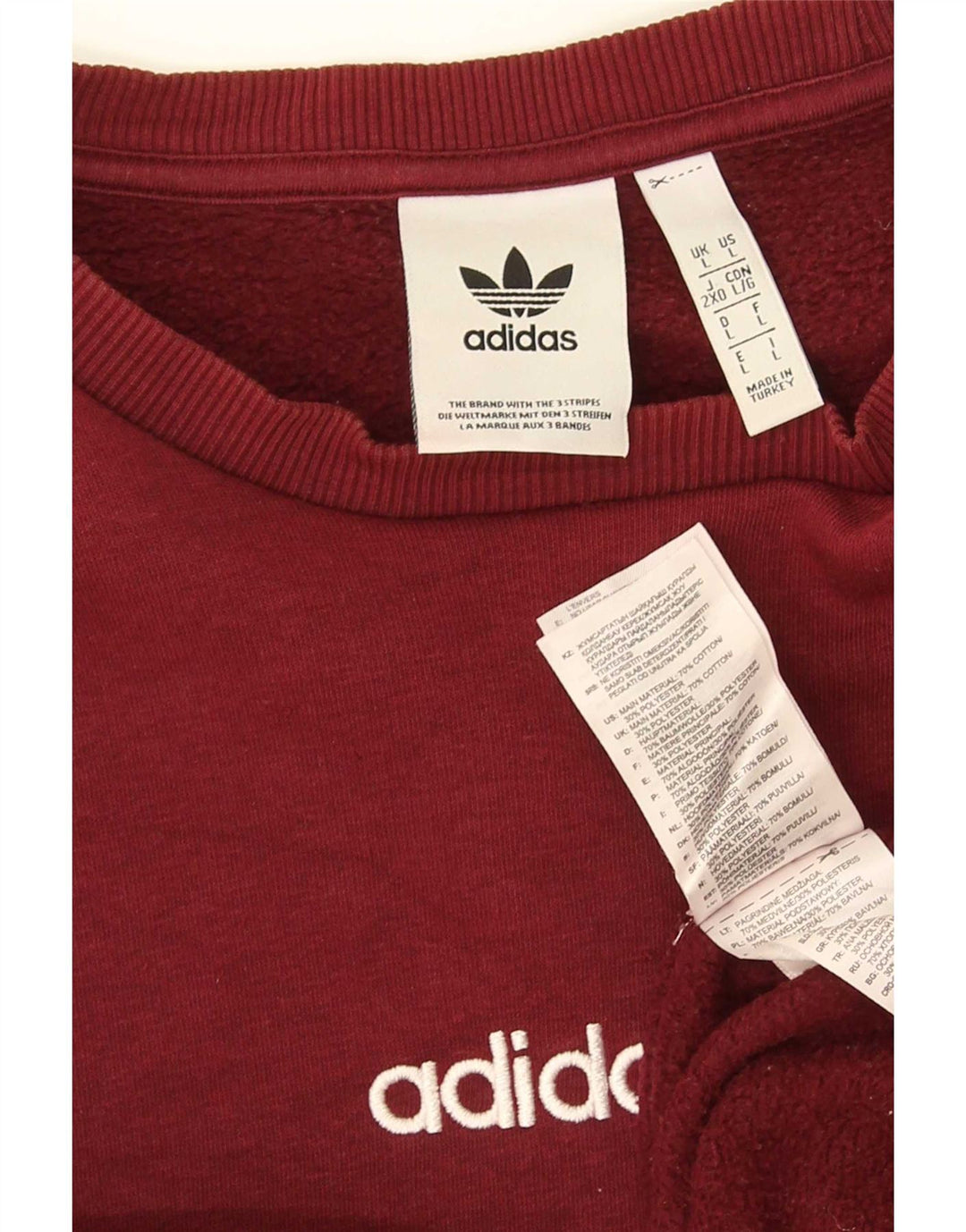 Adidas muški džemper s grafičkim motivima, veliki kestenjasti pamuk