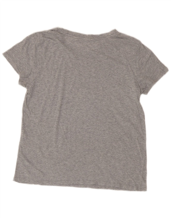 LEVI'S Womens T-Shirt Top UK 12 Medium Grey Cotton