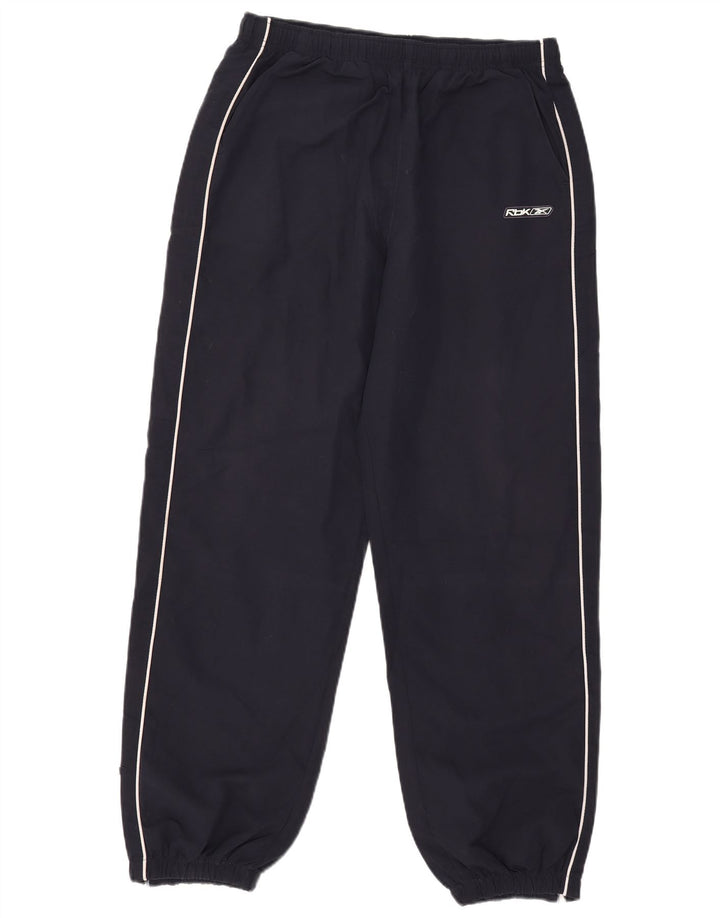 Reebok muške trenirke Hlače Joggers Medium tamnoplavi poliester