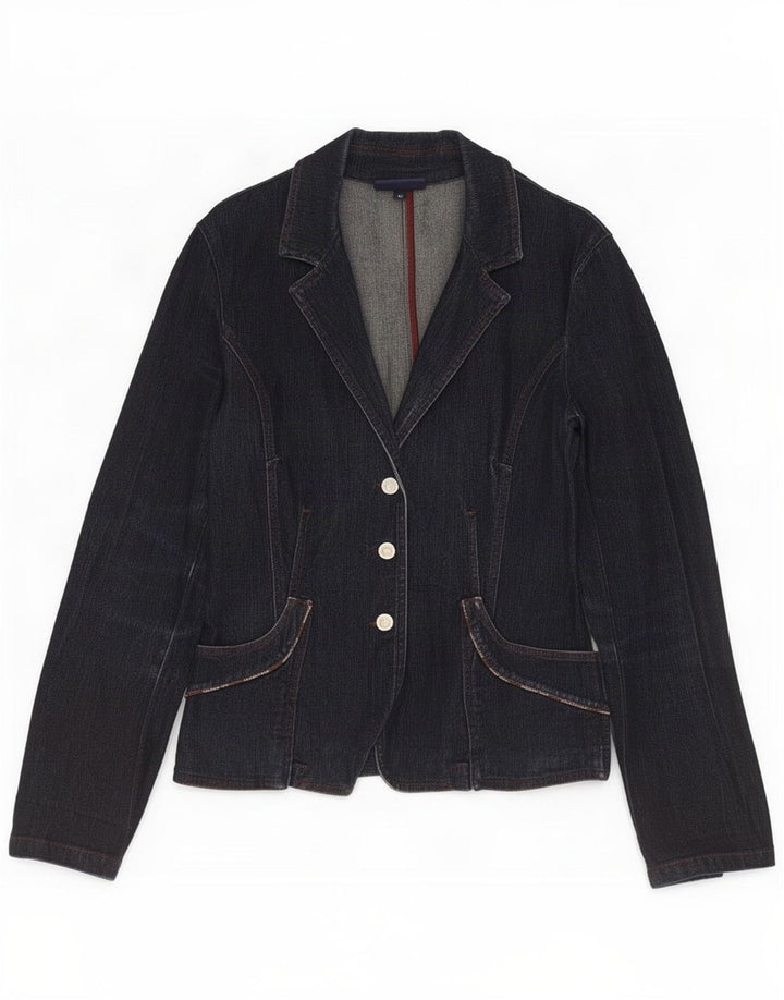 Trussardi Jeans Ženska traper jakna s 3 gumba IT 46 Large tamnoplava
