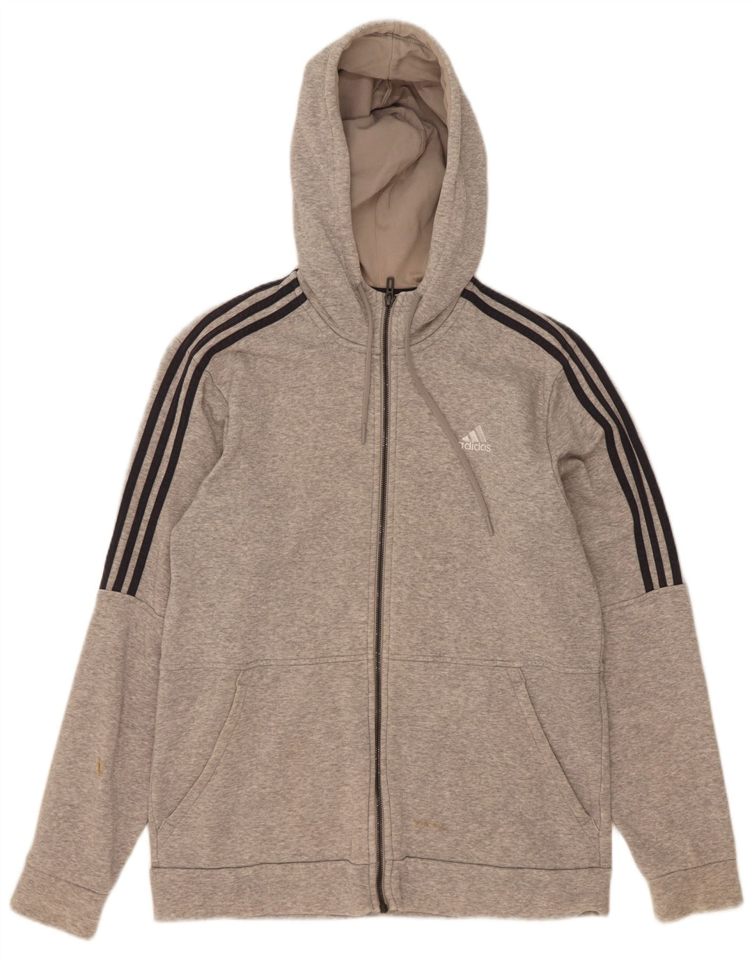 Adidas muški pulover s kapuljačom 3D Arc Zip, srednje sivi pamuk