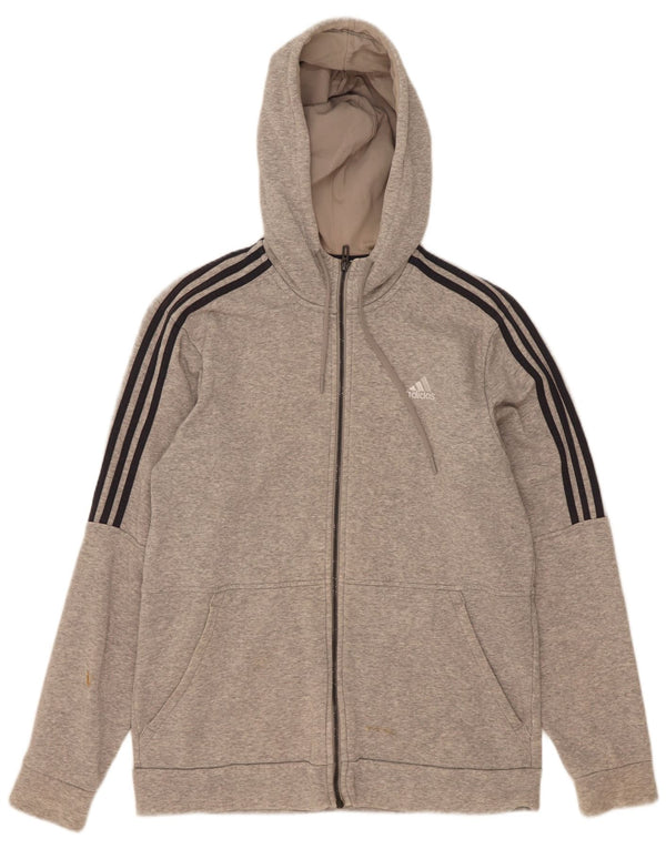 Adidas muški pulover s kapuljačom 3D Arc Zip, srednje sivi pamuk