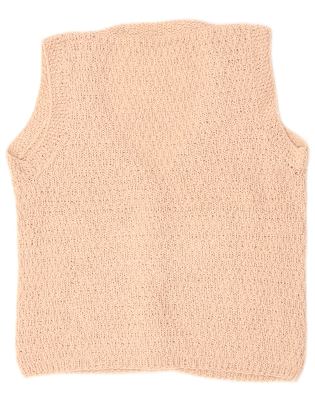 VINTAGE ženski džemper bez rukava UK 14 Srednje bež