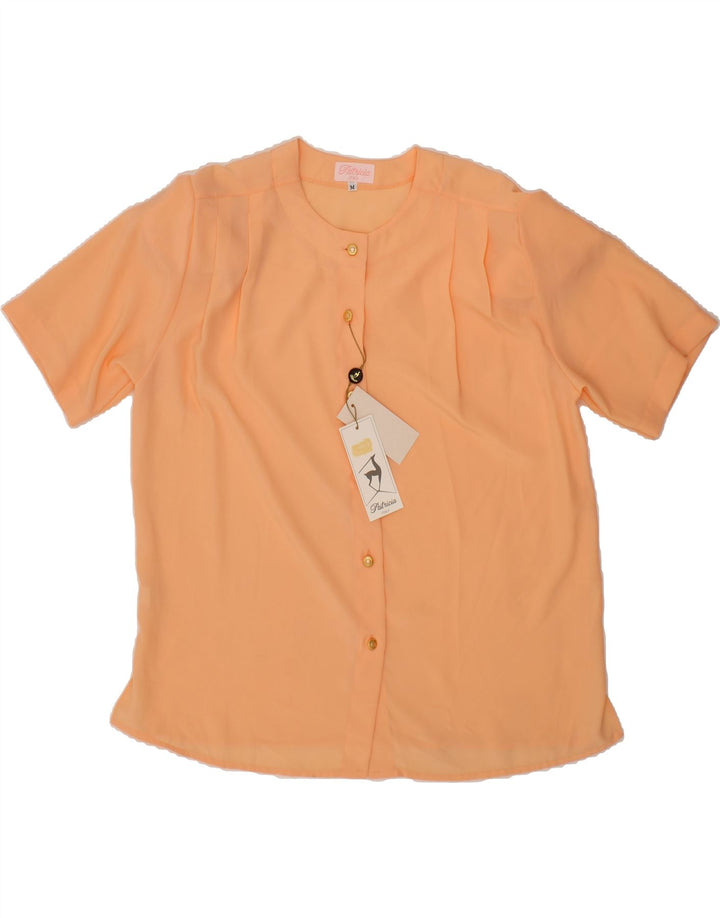 PATRICIA Womens Oversized Short Sleeve Shirt Blouse UK 14 Medium Orange Vintage Patricia and Second-Hand Patricia from Messina Hembry 