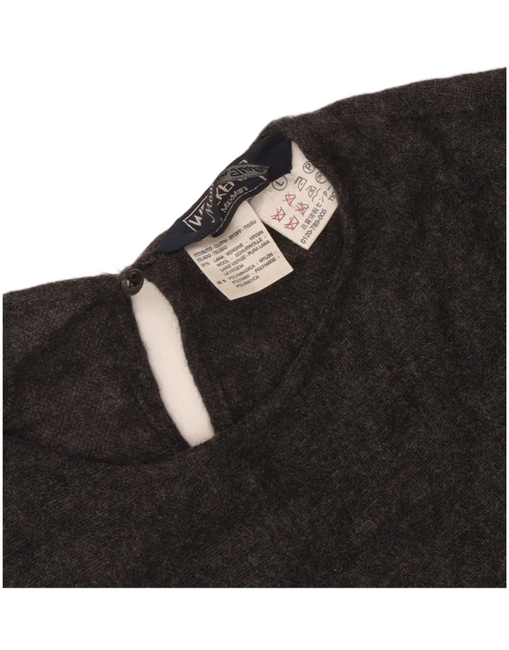 Max Mara gornji dio ženske vikend bluze UK 16 Large Grey Virgin Wool