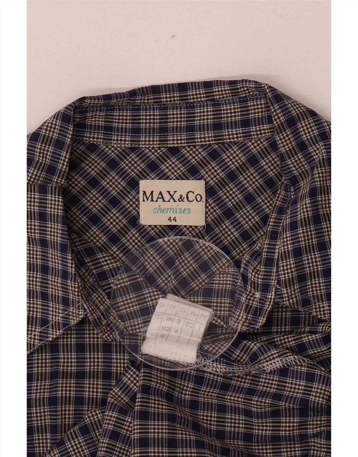 Max & Co. Ženska košulja UK 14 Srednje tamnoplava karirana pamuk