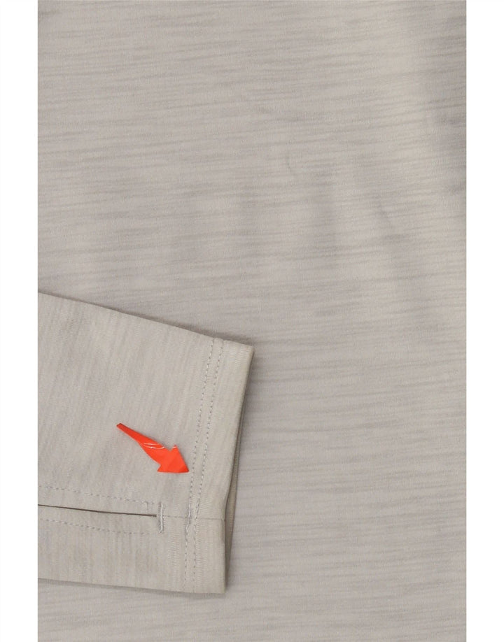 NIKE Muška majica Dri Fit s patentnim izrezom Gornji dio trenirke malene sive mrlje