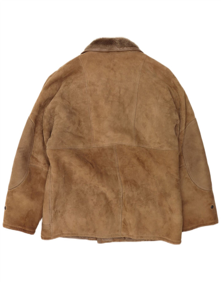 Vintage muška jakna s ovčicama IT 52 XL bež