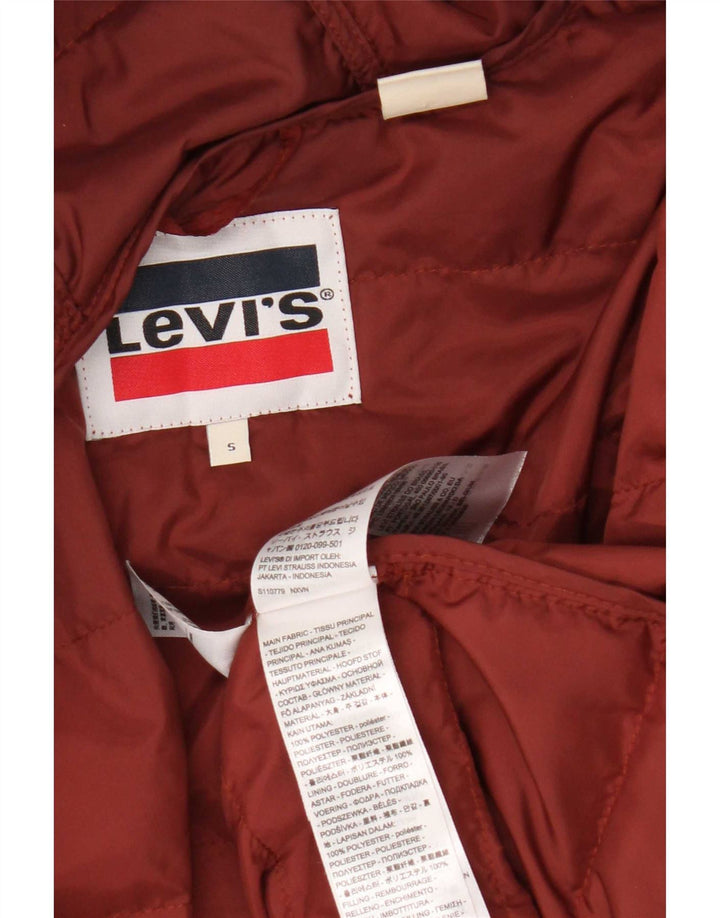 Levi's ženska podstavljena jakna s kapuljačom UK 10 mali crveni poliester