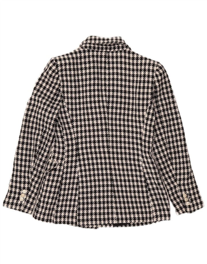 Zara ženski blejzer sako s dvostrukim kopčanjem UK 10, mali crni houndstooth