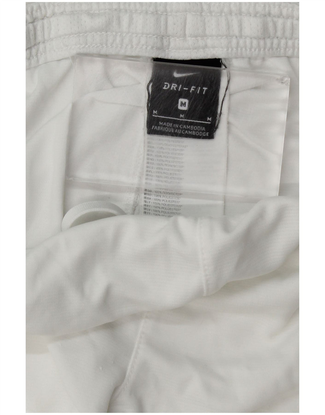 Nike muške Dri Fit sportske kratke hlače srednje bijele boje od poliestera