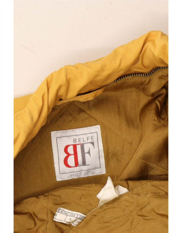 BELFE Womens Bomber Jacket UK 12 Medium Yellow Vintage Belfe and Second-Hand Belfe from Messina Hembry 