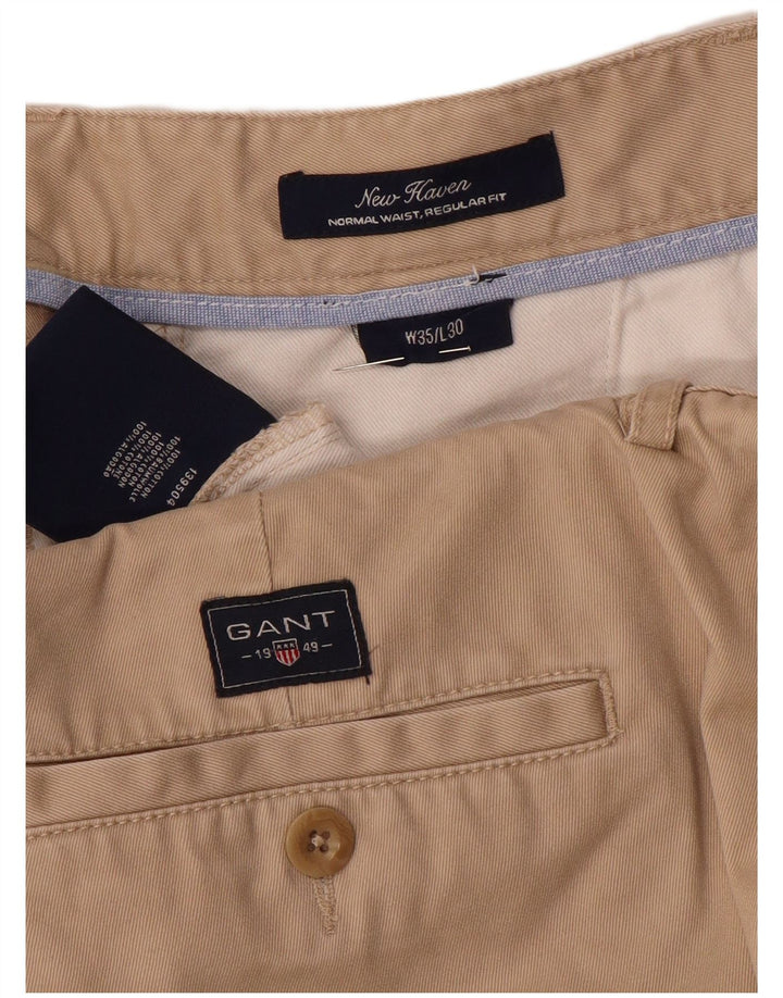 GANT Muške New Haven ravne chino hlače standardnog kroja W35 L30 Bež
