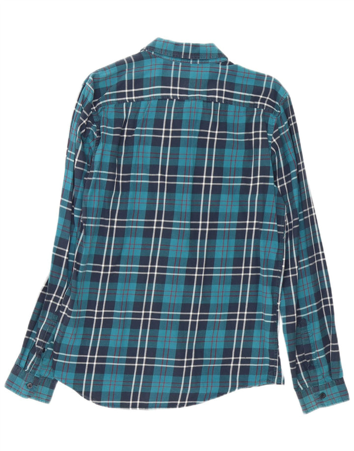 Jack Wills muška klasična flanelska košulja srednje plave boje, pamuk