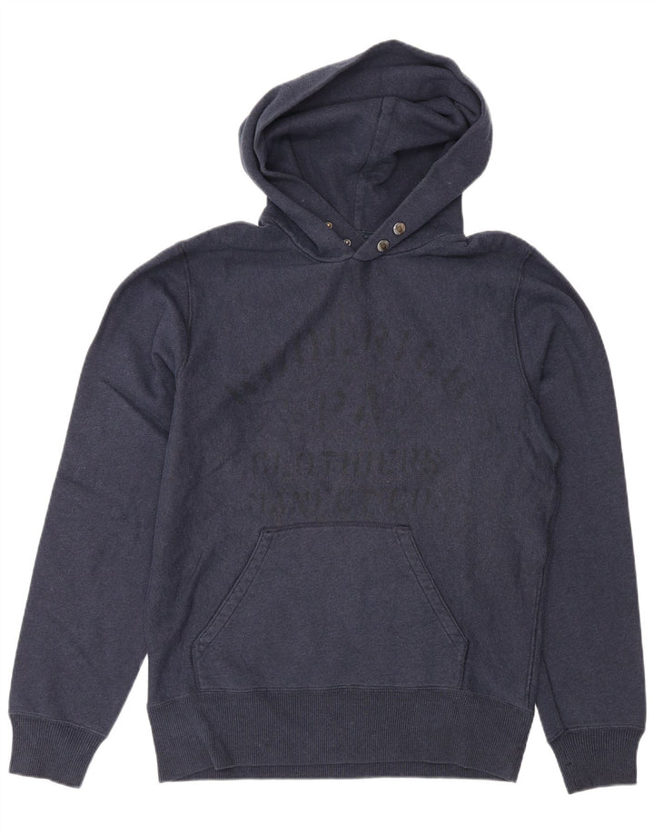 Woolrich muški grafički džemper s kapuljačom srednje tamnoplave boje