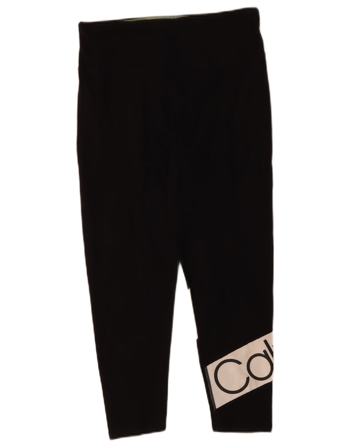 CALVIN KLEIN Ženske Graphic Capri tajice UK 14 Large Black Colourblock