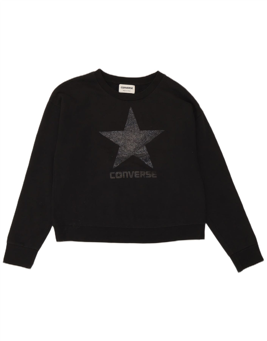 Converse ženski džemper s velikim grafičkim motivom UK 10 Small Black
