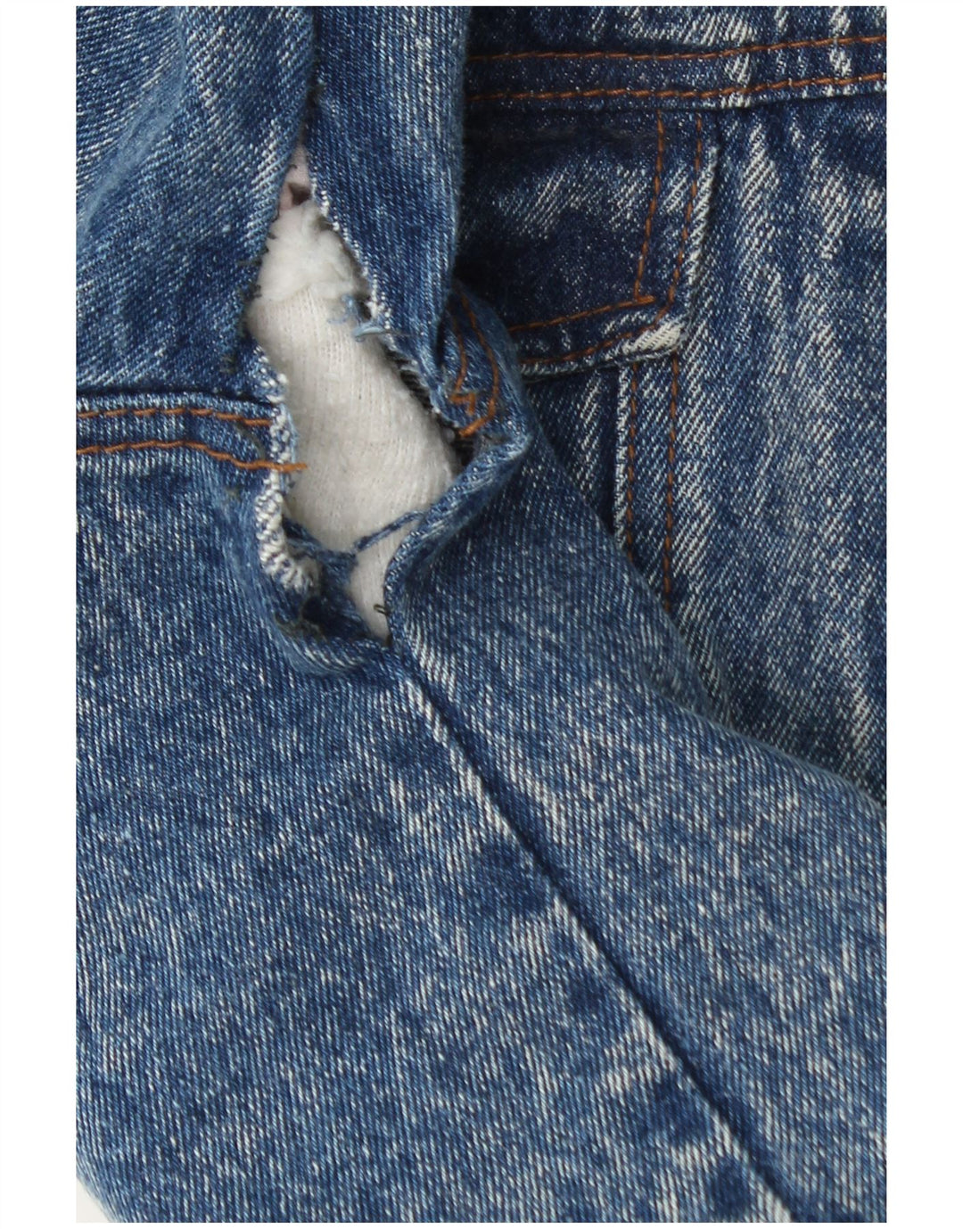 Vintage muška Sherpa traper jakna IT 48 Srednje plavi pamuk