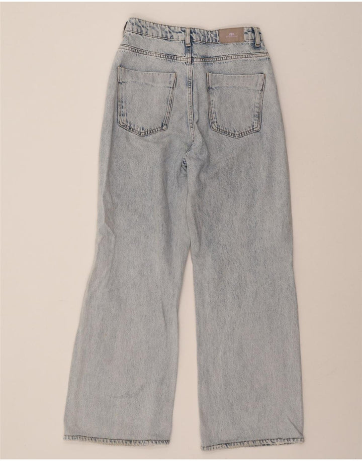 ZARA Womens High Rise Distressed Bootcut Jeans EU 38 Small W28 L29 Blue Vintage Zara and Second-Hand Zara from Messina Hembry 
