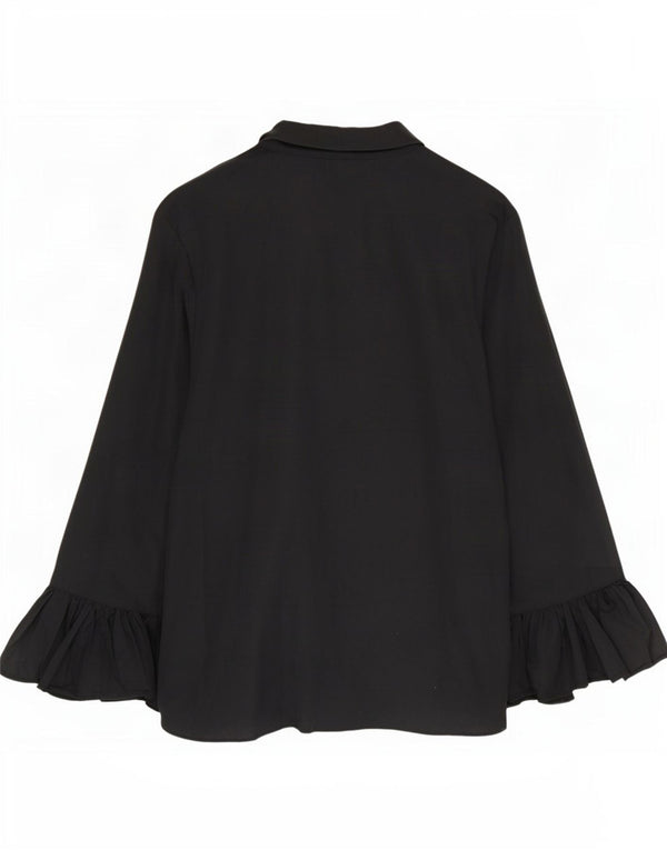 Marks & Spencer ženska košulja bluza UK 24 4XL crni pamuk