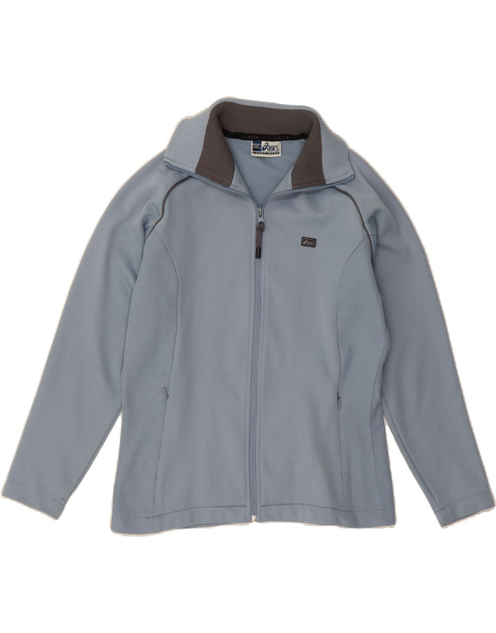 ASICS Womens Tracksuit Top Jacket UK 12 Medium Blue Polyester Vintage Asics and Second-Hand Asics from Messina Hembry 