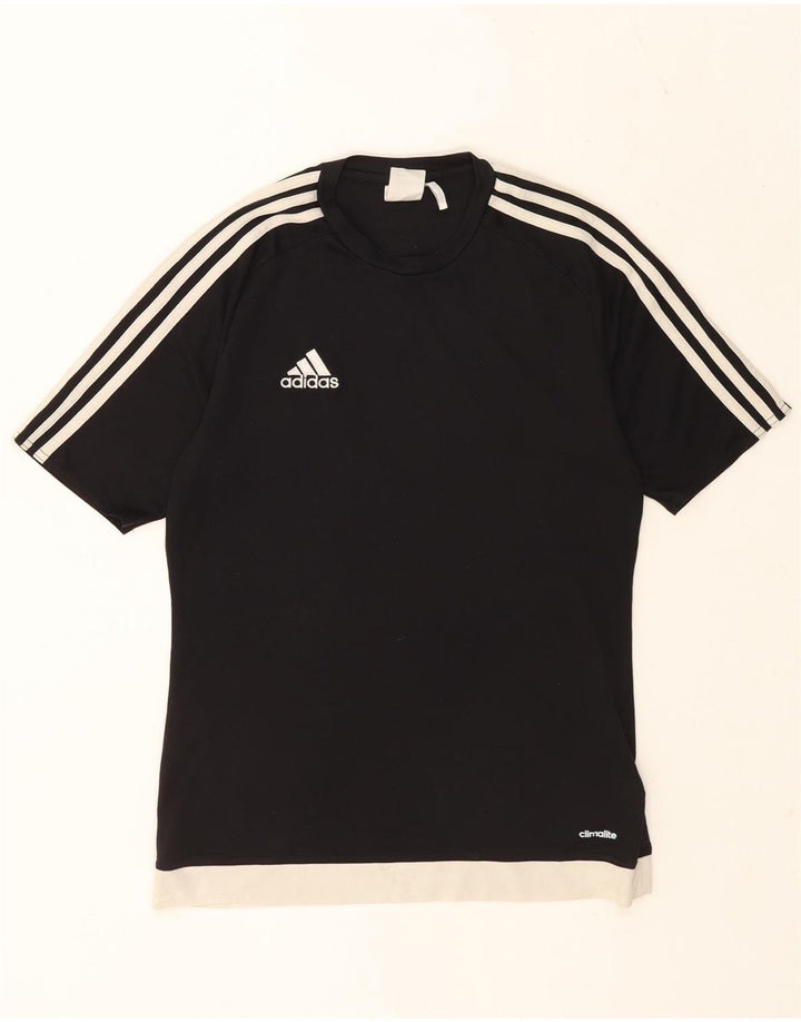 ADIDAS Muška Climalite majica kratkih rukava Mali crni Colourblock poliester