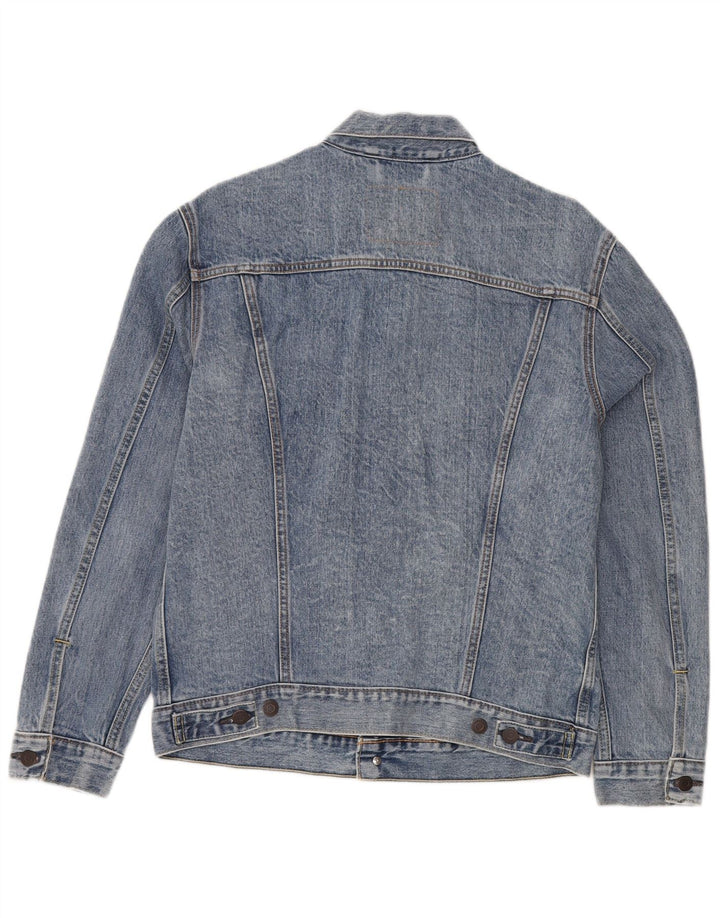 LEVI'S Mens Denim Jacket UK 38 Medium Blue Cotton