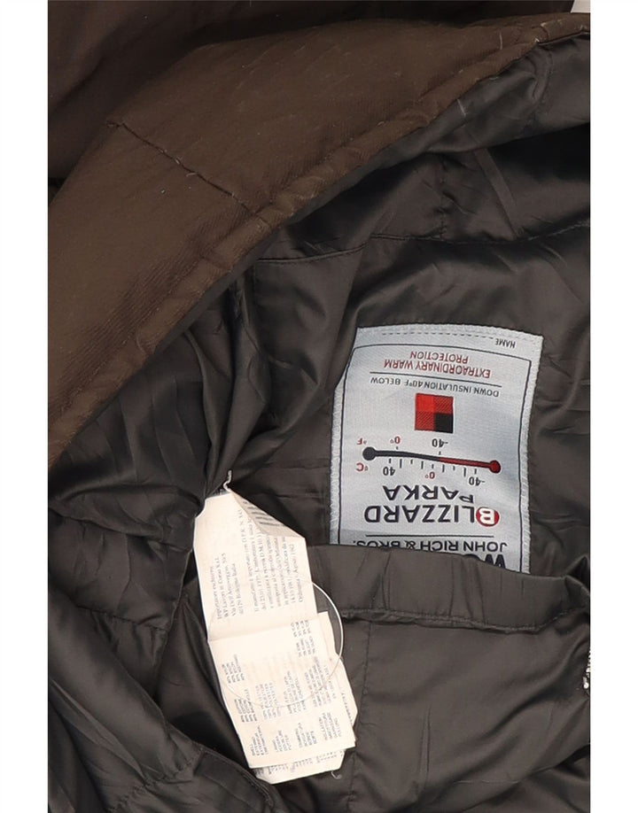 Woolrich ženski podstavljeni kaput s kapuljačom UK 12 Srednji kaki pamuk