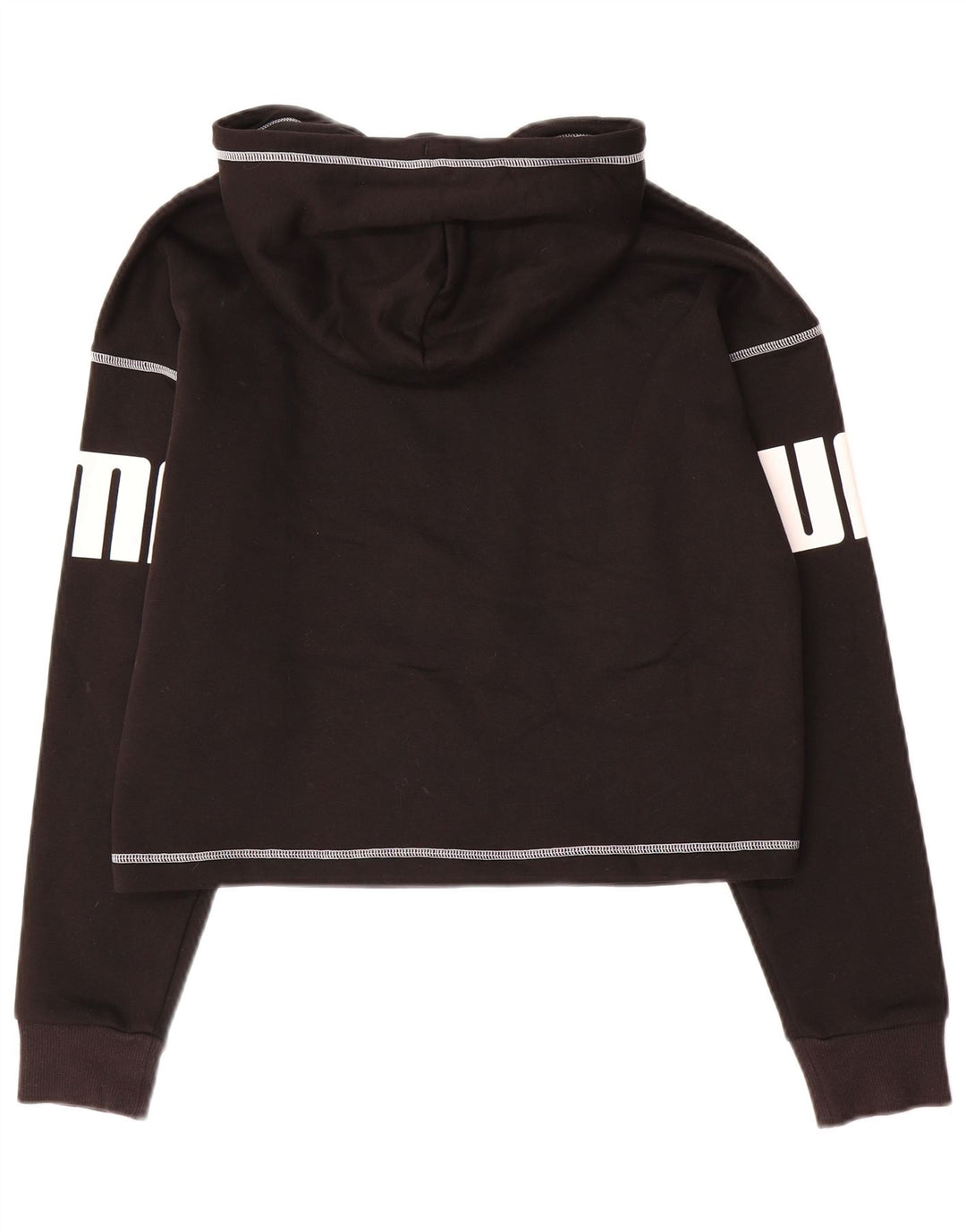 PUMA Ženska prevelika majica s kapuljačom s kapuljačom UK 14 Srednje crni pamuk