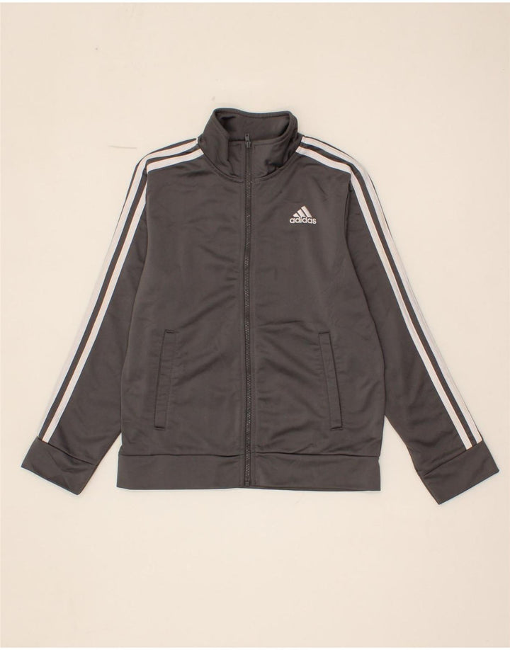 ADIDAS Boys Tracksuit Top Jacket 10-11 Years Medium Grey Polyester Vintage Adidas and Second-Hand Adidas from Messina Hembry 