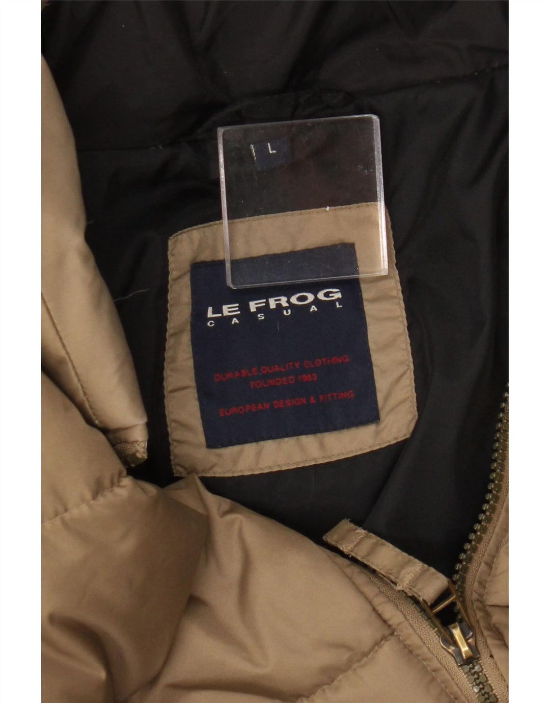 Le Frog muška podstavljena jakna UK 40 Large Beige Poliamid
