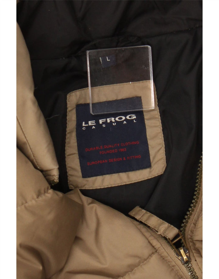 Le Frog muška podstavljena jakna UK 40 Large Beige Poliamid