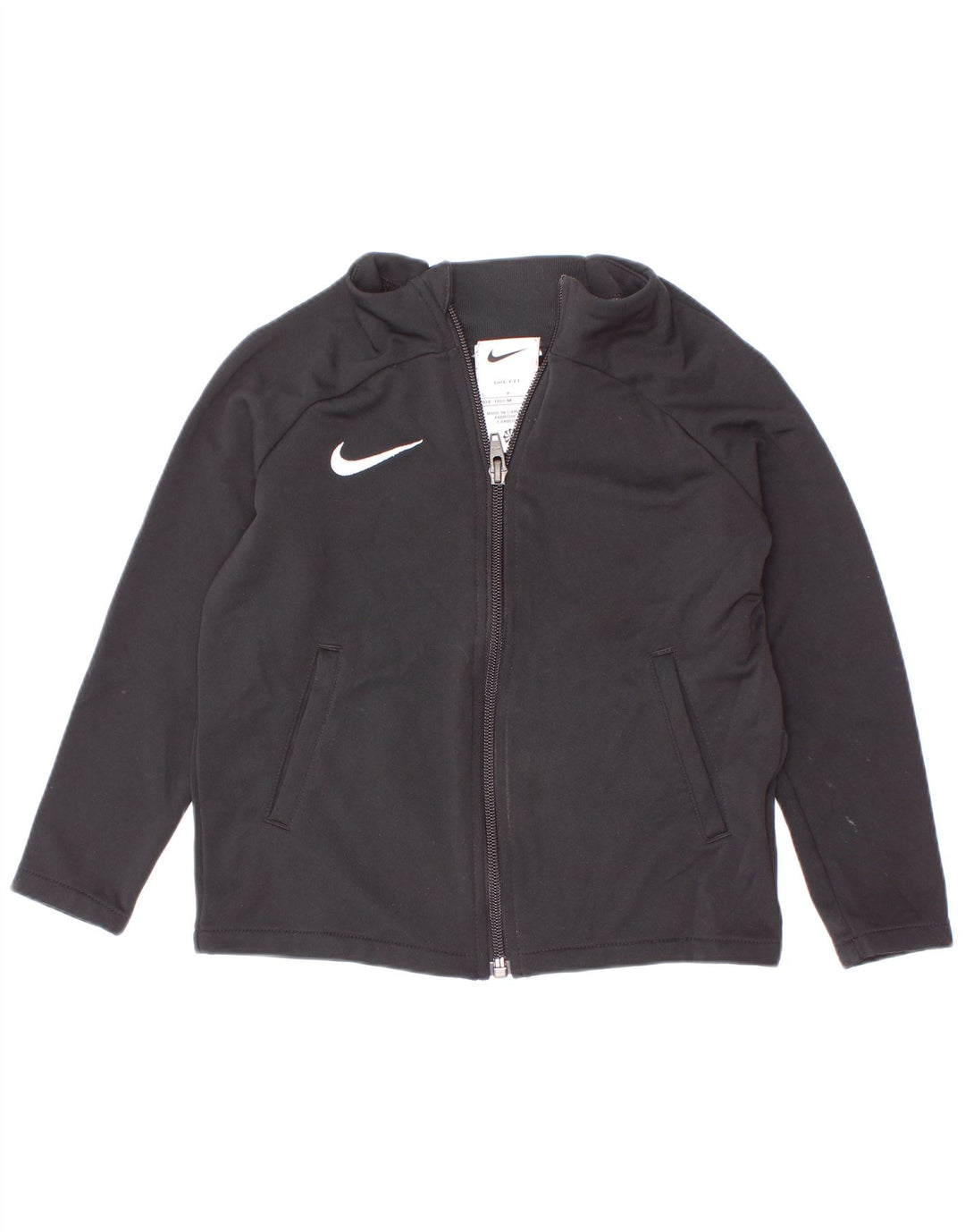Nike Girls Dri Fit Gornja jakna od trenirke 4-5 godina Mala crna poliester