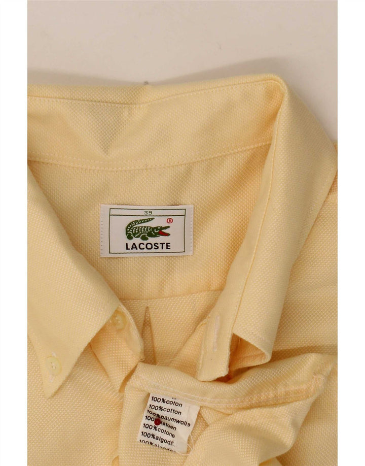 Lacoste muška košulja, veličina 39 srednje žuti pamuk