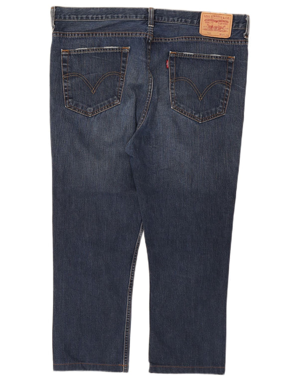 Levi's Mens 752 Cropped Straight Jeans W42 L23 Blue Cotton