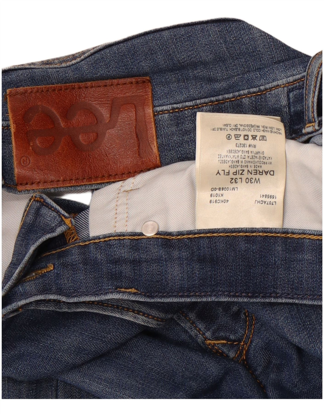 Lee Mens Daren Zip Fly Slim Jeans W30 L32 Plavi pamuk