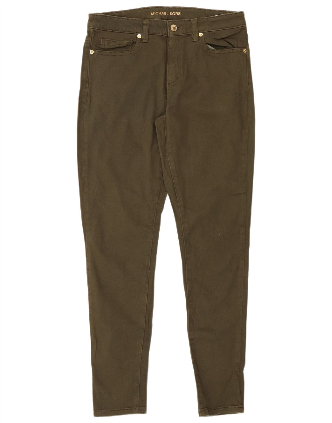 MICHAEL KORS Ženske uske ležerne hlače US 8 srednje W28 L29 Kaki
