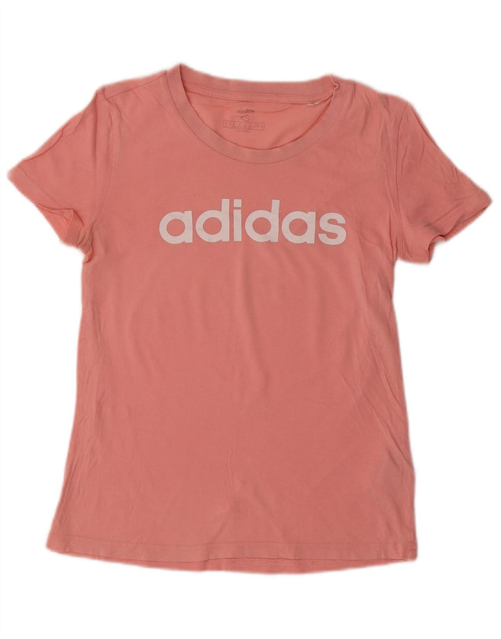 ADIDAS ženska majica kratkih rukava s grafičkim motivima UK 4/6 XS, ružičasti pamuk