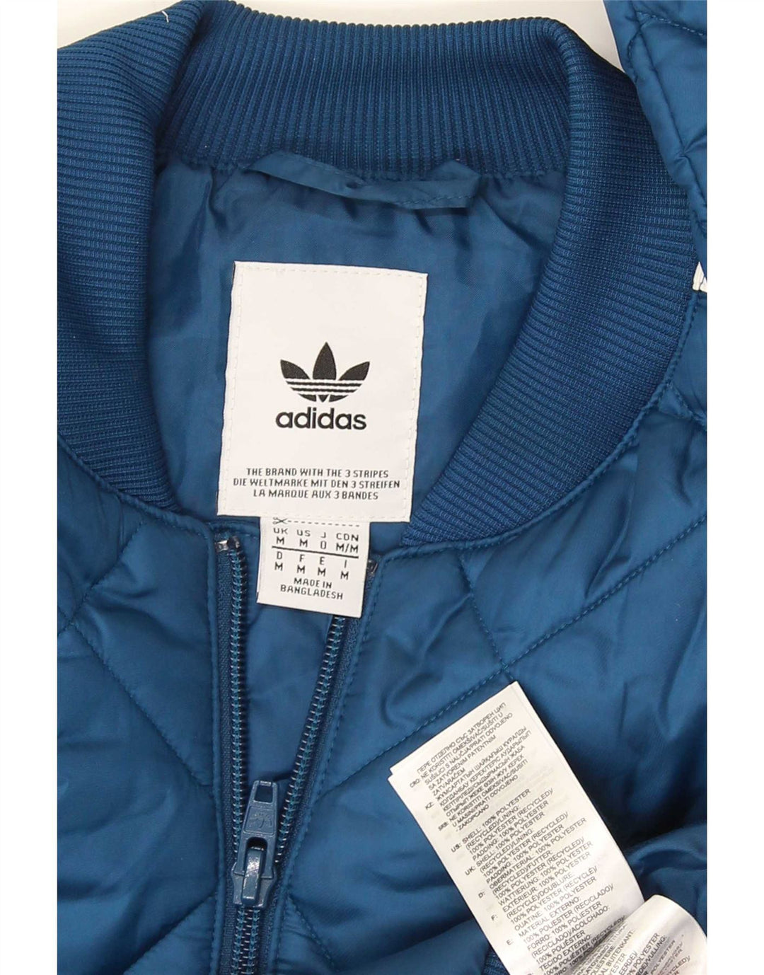 Adidas muška prošivena jakna UK 38 srednje plavi poliester